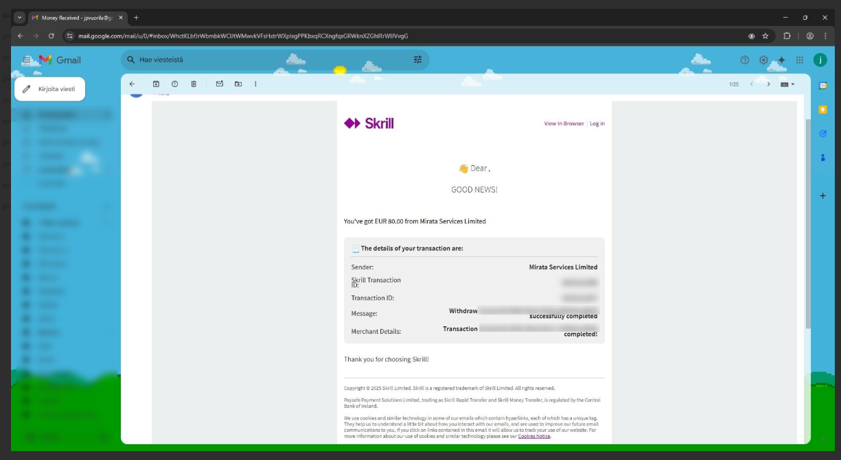 Neon54 Casino third withdrawal received