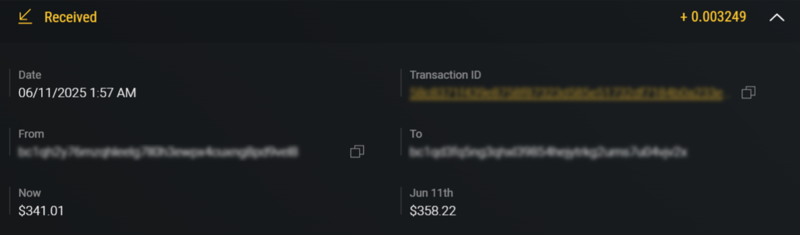 Withdrawal Receipt