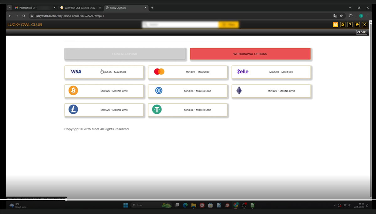 Lucky-Owl-Club-Casino-deposit-methods