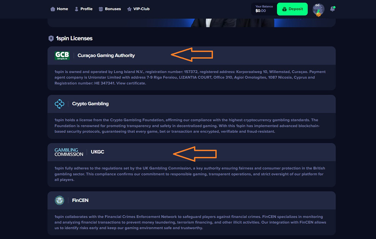 LCB Issues Warning: Avoid 1Spin.bet Scam Site